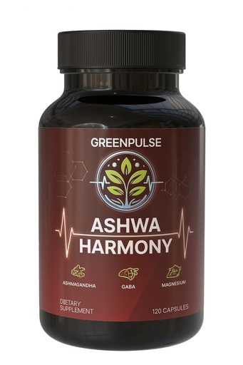 [BRSREYYKCN7GODL7] Ashwa Harmony – Adaptogenic Blend with Ashwagandha, GABA, Magnesium Glycinate - 120 Capsules