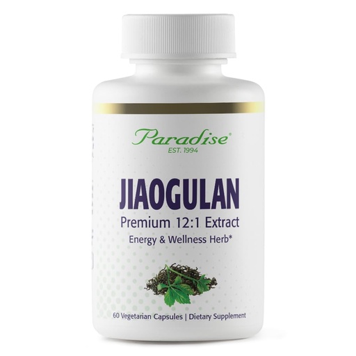 [BRSWIYYIDEPWCHTA] Paradise Herbs Jiaogulan, Vital Energy Adaptogen, Active Whole Spectrum, Super Potent, Ultra Pure, Vegan, Non-GMO, Gluten Free 60 Vegetarian Capsules