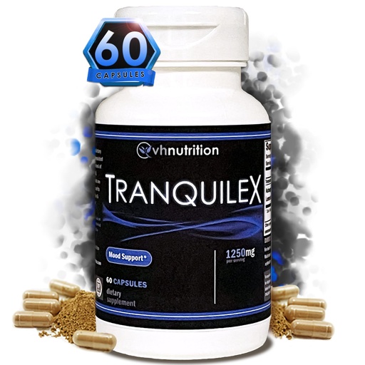 [BRSRMHA6PIPBACD4] VH Nutrition TRANQUILEX | Stress Relief Supplement* | Ashwagandha, Passion Flower, Kava Kava, Lemon Balm, Licorice Root, and Lavender | Natural Relaxation and Mental Calmness | 60 Capsules