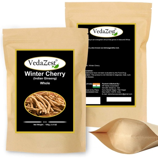 [BRSRACYNAF7GGEL4] Winter Cherry Root Whole Raw 100g/ 3.5 Oz | Whole Ashwagandha Root Dried Sticks Withania somnifera (Indian Ginseng)