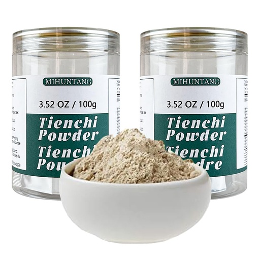 [BRSRMZQDBZ7WCCQV] Tienchi Powder 100g*2 Bottle Pseudoginseng Notoginseng Sanqi Powder Tienchi Ginseng Powder 3.52oz×2 Bottle