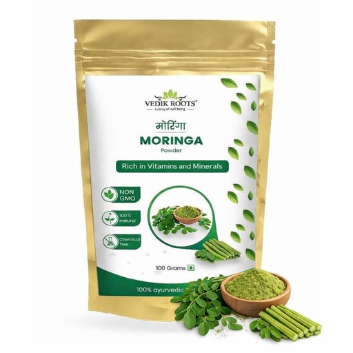 [BRSREYD2CQCWG2D3] Moringa Leaf Powder | Drumstick Leaf Powder | Ayurvedic Herbal Superfood Traditionally Used to Support Daily Energy, Immunity, Digestion, Hair & Skin | 100g (Pack of 1)