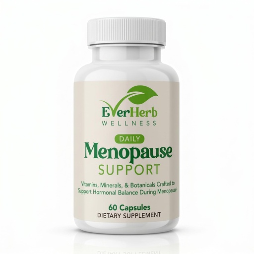 [BRSRYYATBYBRUHY7] Daily Menopause Supplement for Women - 10-in-1 Botanical Blend with Black Cohosh, Dong Quai, Vitex & Red Clover - Hot Flashes, Night Sweats, Mood & Sleep Support - 60 Veggie Capsules