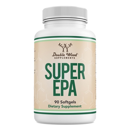 [BRSRYYYCO4DWAHLZ] Super EPA - Omega 3 Fish Oil Supplement - EPA & DHA Omega-3 Fatty Acids - 90 Softgels (Non-GMO, Gluten Free, Vegetarian Safe) by Double Wood