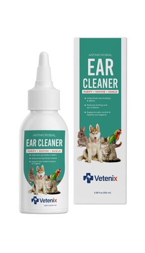 [BRSRGYL4O4CRUH3B] Ear Drops for Pets - Cleans and Removes Wax Build-Up and Irritants for Dogs and Cats - Relieves Itching and Redness with Pure Hypochlorous - 3,38 oz