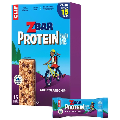 [BRSWGAY6BEIBSYA4] Zbar Protein - Chocolate Chip - Crispy Snack Bars - Made with Organic Oats - Non-GMO - 5g Protein - Gluten Free Protein Bars (15 Pack)