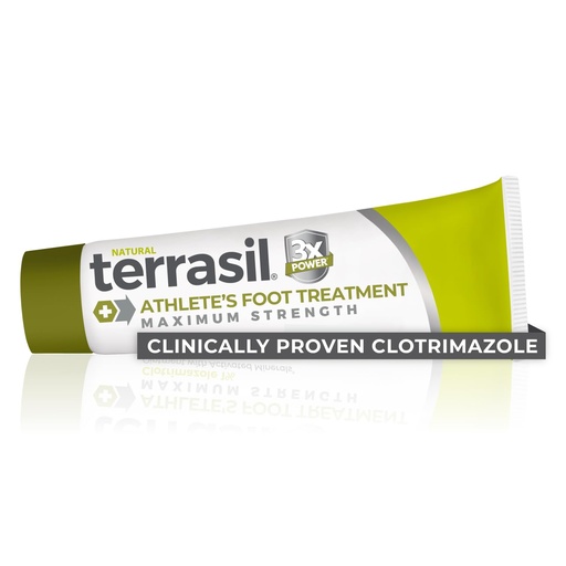 [BRSREGILDMGRSH3P] terrasil Athletes Foot Treatment with Clinically Proven Clotrimazole, Extra Strength Antifungal Cream Cures Most Athletes Foot for Men & Women, Relieves Itchy Feet & Peeling Skin (1oz)