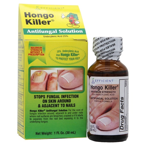 [BRSWIYQOAAABKC32] HONGO KILLER Antifungal Solution, Athlete's Foot Treatment, Multicolor, 1 Fl Oz