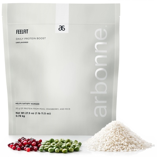 [BRSRGCT6BYIQIE3L] Arbonne Feelfit Daily Protein Boost – Unflavored Vegan Protein Powder for Energy, Muscle Recovery & Daily Nutrition Support – 20g of Protein, Plant-Based Formula with Pea, Cranberry, & Rice
