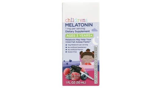 [BRSREFTRBYJWCFY3] SEDLAV Childrens Sleep Aid Melatonin Liquid Supplement, 1 mg, Mixed Berry Flavor, Ages 3 Years +, 1 fl oz