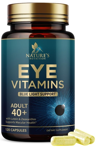 [BRSW22YRA4CQOCIU] Eye Vitamins Supplements - 3x Strength Eye Health Vitamin with Lutein and Zeaxanthin - Vision Macular Health & Dry Eyes Support With Zinc, Vitamins C E & Minerals, Bottled in USA - 120 Capsules