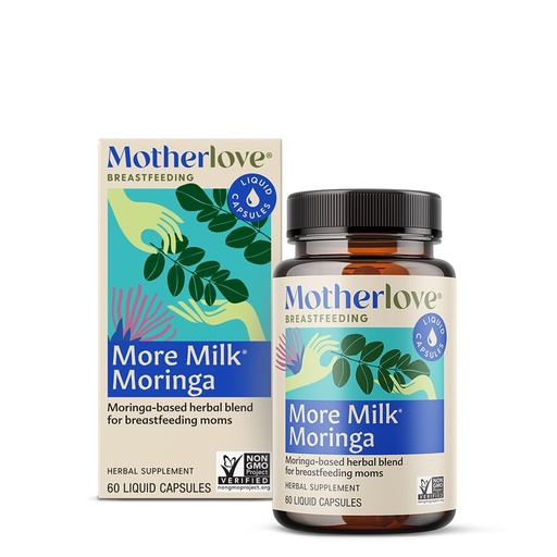 [BRSWGCAPPIGWA3TA] Motherlove More Milk Moringa (60 Liquid caps) Moringa-Based Lactation Supplement to Support Breast Milk Supply—Non-GMO, Organic Herbs, Vegan, Kosher