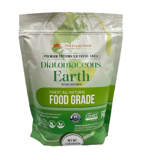 [BRSREAIKO4FWE23A] Diatomaceous Earth Food Grade Organic 1 lb. - Powder - Dietary Supplement - Finest All Natural - Premium Freshwater Fossil Shell - Gut Health - The Fresh Food Foundation