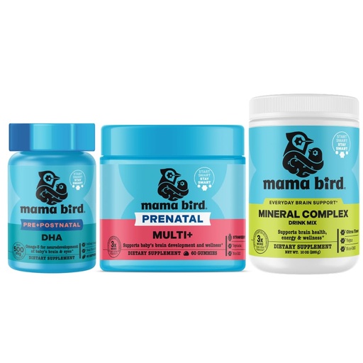 [BRSRYYAHB57R6ALG] Best Nest Wellness Mama Bird Brain-First Prenatal Gummies Foundation Set - Choline, DHA & Prenatal Multivitamin Gummies - Methylfolate - Vegan, FSA Eligible - Dr. Formulated - 30 Servings