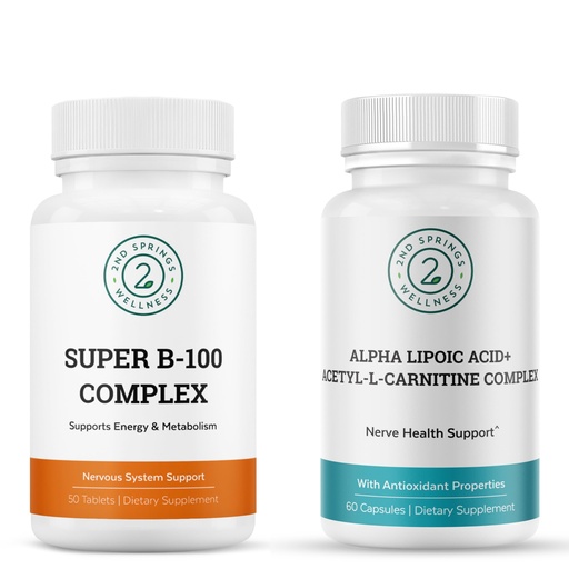 [BRSRGZYBCB7WCALX] ALA & ALC Complex + Super B-100 Complex Bundle | Energy, Metabolism, Nerve Health, Cognitive Support, Stress Balance & Daily Wellness