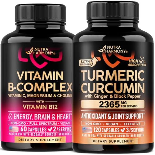 [BRSREGQCDIJQE2YU] NUTRAHARMONY Vitamin B Complex & Turmeric Curcumin Capsules