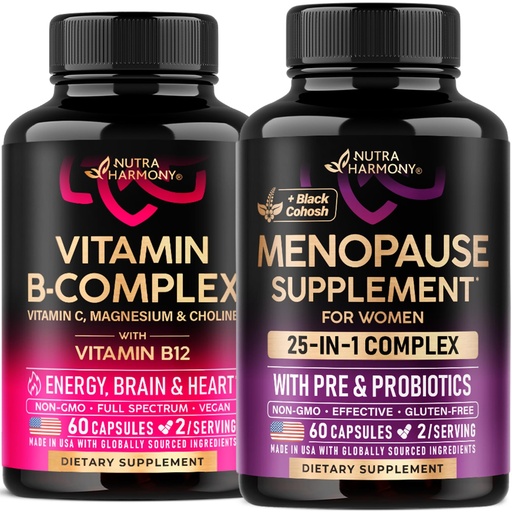 [BRSREEIBOR7R6FLG] NUTRAHARMONY Vitamin B Complex & Menopause Capsules