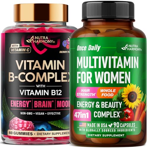 [BRSREFQFAEHRUALG] NUTRAHARMONY Vitamin B-Complex Gummies & Multivitamins for Women