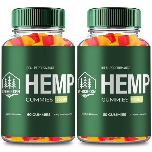 [BRSRABI5CQJQ2CY2] Evergreen Hemp Gummies - Ever Green Supplement Hemp Gummies - Maximum Strength, All Natural Overall Health and Wellness Support, Evergreen Health Gummy Reviews (2 Pack)