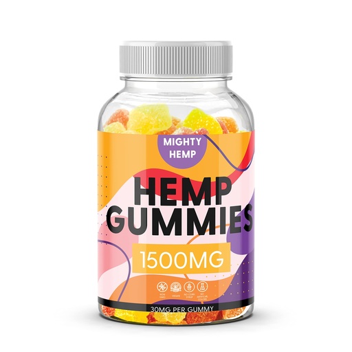 [BRSRA2T7B57WKDIY] Organic Hemp Gummies 1 Pack High Potency Supplement with Pure Hemp Oil Extract - Natural Edibles Natures Leaf Gummy Bloom L-Theanine Ashwagandha Vegan Vitamin B2 Omega 3-6-9 Complex