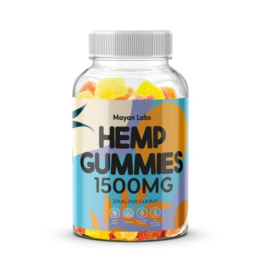 [BRSRAYICCUNAYFI3] Organic Hemp Gummies Natural Pure Nature's Leaf Hemp Oil Extract - L-Theanine Sea Moss Vitamin B2 Extra Strength High Potency GABA Gummy for Adults Made in USA