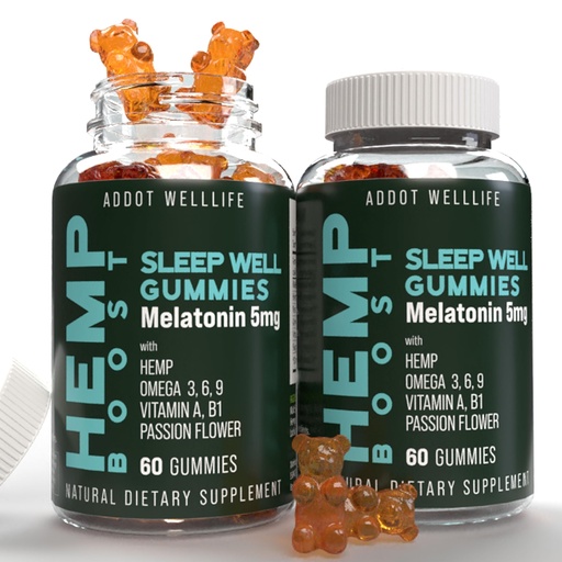 [BRSWYAIDCV6RA3Y7] Hemp Gummies for Better Sleep and Overall Wellness Welllife - 2 Bottles, 120 Gummies - Vegan, Non-GMO, and Dairy-Free