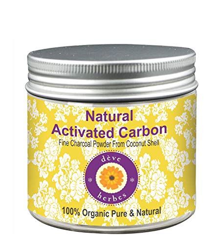 [BRSRMZD2C4PBG3TO] Deve Herbes Pure Natural Activated Carbon Fine Charcoal Powder from Coconut Shell Organic Pure & Natural 100gm (3.5 oz)