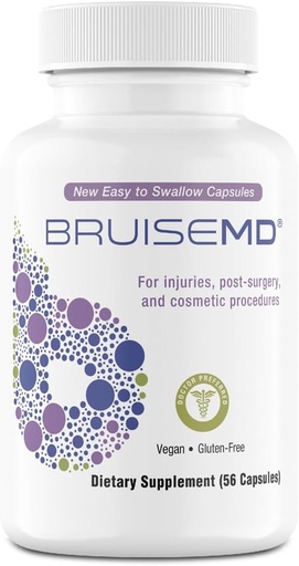 [BRSROBQLOEIWEEY3] Arnica 1,000mg and Bromelain 500mg 2,400GDU/g Supplement for Bruising and Swelling, Easy to Swallow Capsules (14-Day Supply) - Advanced Bruise Treatment Formula