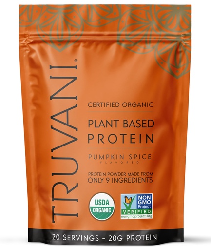 [BRSROGTYB55ROD3O] Truvani Vegan Pea Protein Powder | Pumpkin Spice | 20g Organic Plant Based Protein | 20 Servings | Keto | Gluten & Dairy Free | Low Carb | No Added Sugar