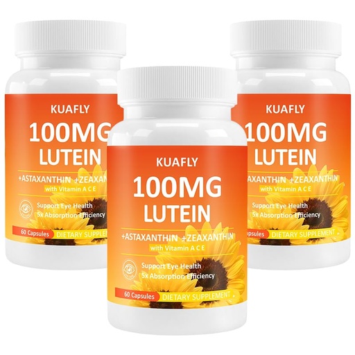 [BRSREAQECMNGKDY4] Lutein and Zeaxanthin Supplements with Astaxanthin 50MG Eye Vitamins - Premium Lutein for Eye Vision Support 180 Capsules