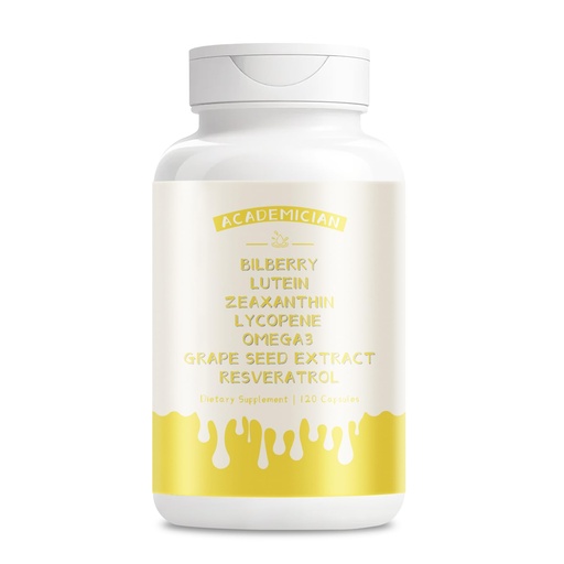 [BRSRGGI6OAMWMHL5] Fish Oil Omega 3 Supplements for Women Organic Resveratrol 1000mg Lutein and Zeaxanthin Grape Seed Extract Lycopene Bilberry Fatty Acid Capsules Complex - 120 Count