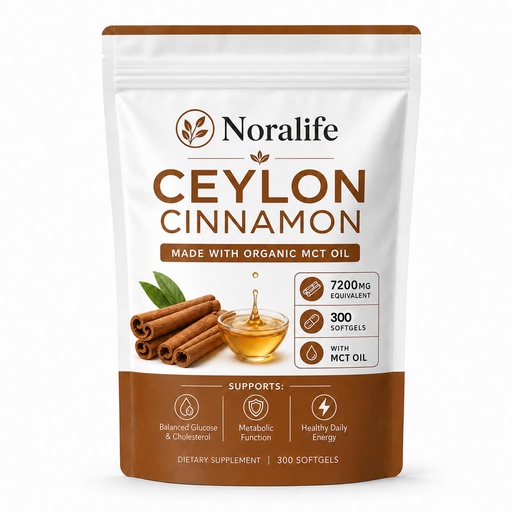 [BRSRYZQOB4HWOHLL] Talina Noralife Ceylon Cinnamon with Mct Oil - 300 softgel | Premium Cinnamon Supplement for Daily Wellness, Antioxidant & Metabolic Support
