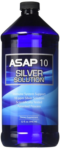 [BRSWKYIOCJYGAGA3] American Biotech Labs ASAP 10 Silver Solution, 32 fl. oz. | Immune System Support, 10 ppm Silver Solution, Dietary Supplement
