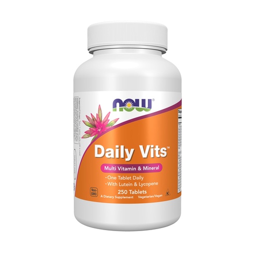 [BRSWIYT3PMCBM3TM] NOW Foods Supplements, Daily Vits™, One Tablet Daily with Lutein & Lycopene, 250 Tablets