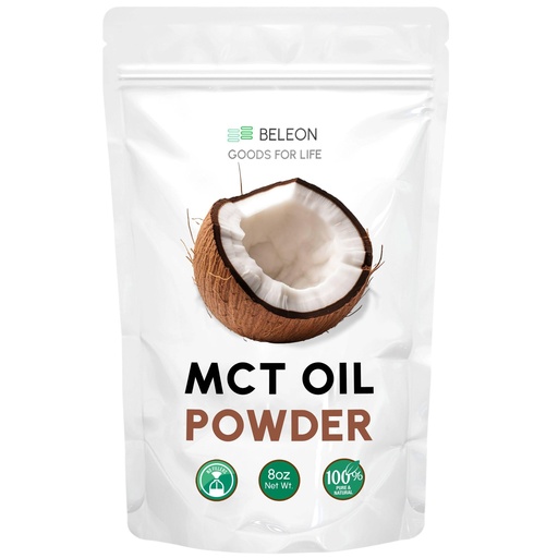 [BRSRAHAEB4CWCCTU] MCT Oil Powder 8 oz - Prebiotic Nutritional Supplements for Coffee Creamer, Quickly Fuel for Body and Brain