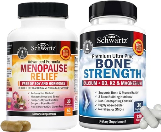 [BRSRABL5A4BAG3A2] BioSchwartz Advanced Strength Pre and Probiotics Supplement with Digestive Enzymes (2 Month Supply) Plus Vitamin B Complex with Vitamin C (2 Month Supply)