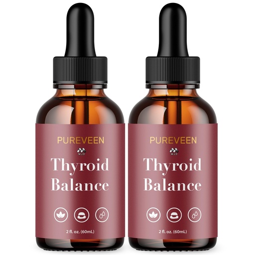 [BRSRGAL2C4GWOELJ] (2 Pack) Pureveen Thyroid Balance Drops, Official Pureveen Drops with All Natural Ingredients, Advanced Health and Wellness Support, Max Strength Multivitamin Thyroid Support Supplement (60 Servings)