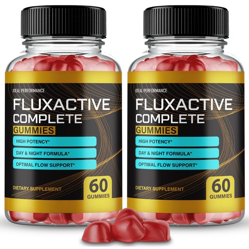 [BRSRMFQ7C54AGE3F] (2 Pack) Fluxactive Complete Gummies Flux Active Complete Max Strength New Ingredients (120 Gummies)