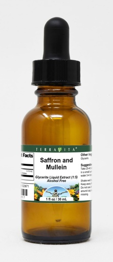 [BRSWGEIDBUIQOCI6] Saffron and Mullein Glycerite Liquid Extract (1:5) - No Flavor (1 oz, ZIN: 523671)