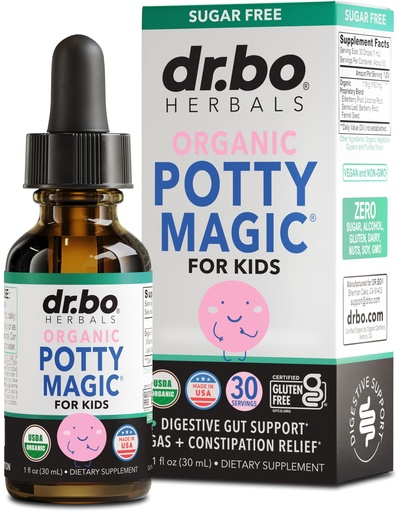 [BRSREBAPA4FGKCY4] Constipation Relief for Kids Liquid Drops - Organic Potty Magic Toddler Constipation Relief, Senna & Prebiotic Fiber Fennel - Natural Liquid Fiber for Kids Digestive Support Supplement Children 1 oz