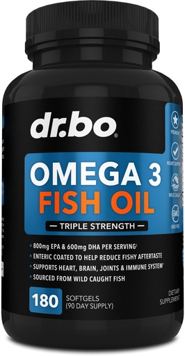 [BRSRGYI6A4NRY3LO] Omega 3 Fish Oil Supplements - Triple Strength Fish Oil Omega 3 Supplements 2000mg EPA DHA Women Men - Triple Strength Natural Omega3 Supplement 2000mg EPA DHA Fatty Acids 1000mg Burpless 180 Softgels
