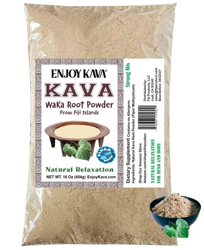 [BRSRACD6C4BQY3IZ] Natural KAVA Herbal Supplement for Relaxation (1 LB/16 Oz Bag) Promotes Rest and Calmness, Imported from Fiji