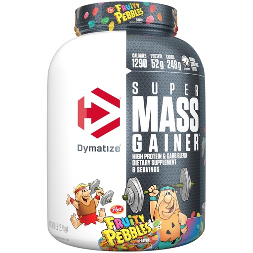 [BRSROBDQBAJWE2DZ] Dymatize Super Mass Gainer Protein Powder, 1290 Calories & 52g Protein, Mixes Easily, Tastes Delicious, Fruity Pebbles, 6 Pound (8 Servings)