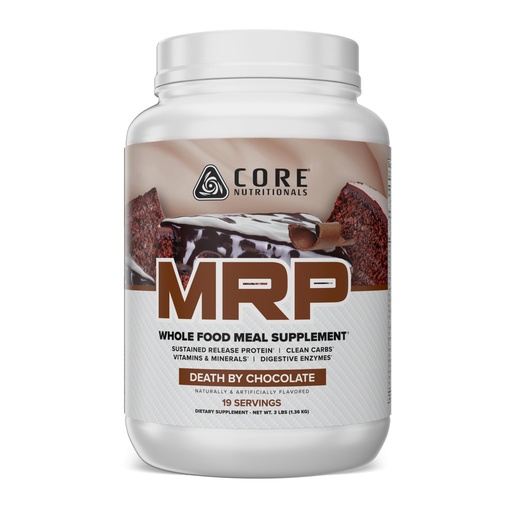 [BRSRGGL7BUPWMFD3] Core Nutritionals MRP Full Spectrum Meal Replacement | Whey Protein Blend + Low Glycemic Carb Blend | 27g Protein | 3 Pound (Death by Chocolate)