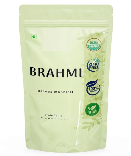 [BRSREBILCEFRQGTZ] 7.05Ounce / 200Gram Dried Brahmi Leaves - Organic Brahmi Leaf - Bacopa monnieri, Pack of 1