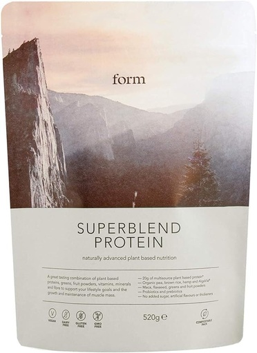 [BRSROGL3A4IQK3T4] Form Superblend Protein - Vegan Protein Powder with Superfoods, Vitamins and Minerals - 20g of Plant Based Protein per Serving (Vanilla)