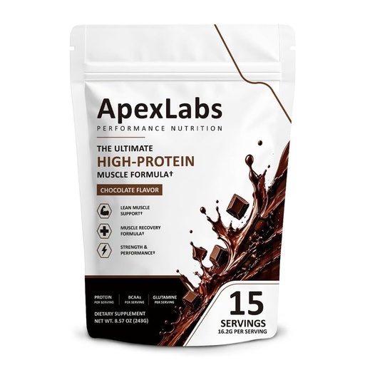 [BRSRYZYKPN7A4F32] Protein Powder for Men, Workout Supplement, Post-Exercise Recovery, Chocolate, Vegan, Gluten-Free, 15 Servings