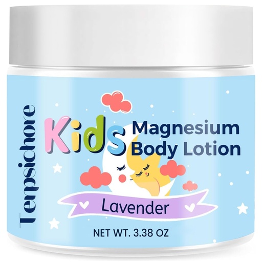 [BRSREZD2CMHRACY4] Terpsichore Magnesium Lotion for Kids Sleep & Calm: Topical Magnesium Cream Supports Children Bedtime & Night Calming - Free of Melatonin, Lavender (3.38 Fl Oz)