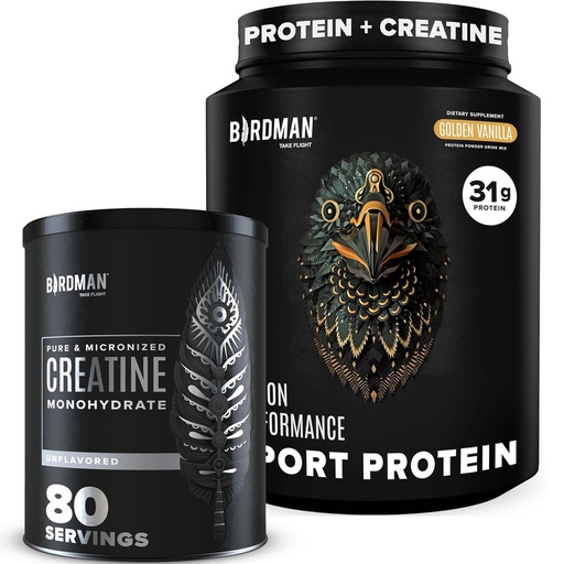 [BRSREYIHOUAQOG32] BIRDMAN Falcon Performance Vegan Protein Powder + Micronized Creatine Monohydrate Powder