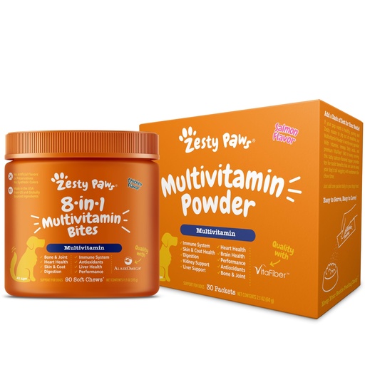 [BRSREFITOENRYGYU] Zesty Paws Multivitamin Bites + Multivitamin Powder for Dogs